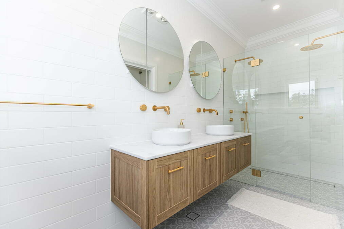 Modern bathroom renovation by AMG Construction